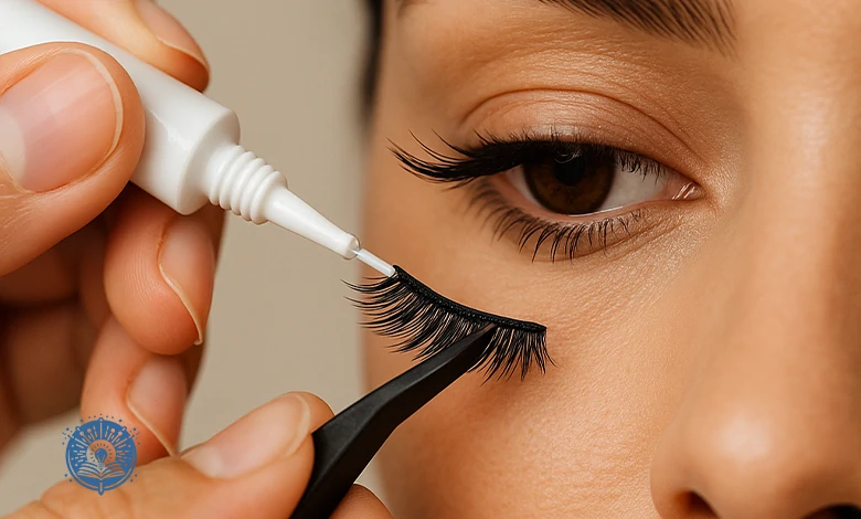 طريقة تطبيق الغراء ولصق الرموش الصناعية